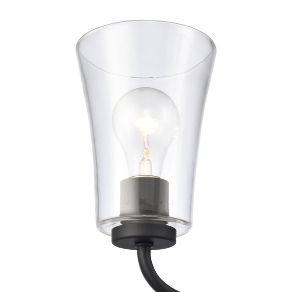 Atlas Emily Vanity Light - Modern 2-Light Fixture with Softly Diffusing Glass Shades for Stylish Illumination Matte Black 17'' WL11293-BK