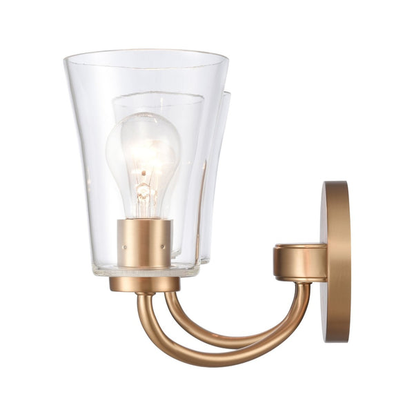 Atlas Emily Vanity Light - Modern 2-Light Fixture with Softly Diffusing Glass Shades for Stylish Illumination Brushed Gold 17'' WL11293-GD