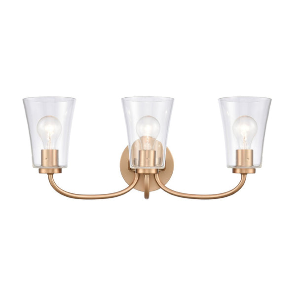 Atlas Emily Vanity Light - Modern 2-Light Fixture with Softly Diffusing Glass Shades for Stylish Illumination Brushed Gold 23'' WL11294-GD