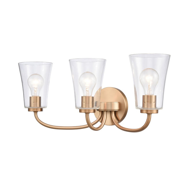 Atlas Emily Vanity Light - Modern 2-Light Fixture with Softly Diffusing Glass Shades for Stylish Illumination Brushed Gold 23'' WL11294-GD