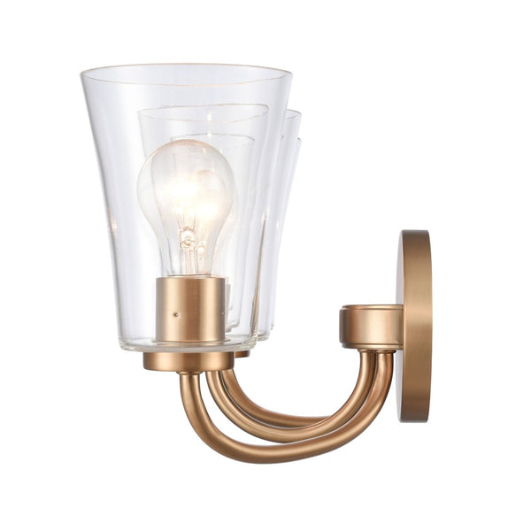 Atlas Emily Vanity Light - Modern 2-Light Fixture with Softly Diffusing Glass Shades for Stylish Illumination Brushed Gold 23'' WL11294-GD