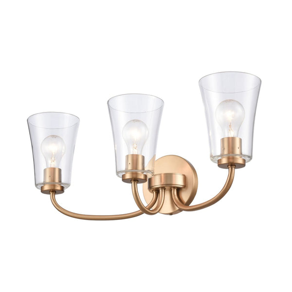 Atlas Emily Vanity Light - Modern 2-Light Fixture with Softly Diffusing Glass Shades for Stylish Illumination Brushed Gold 23'' WL11294-GD