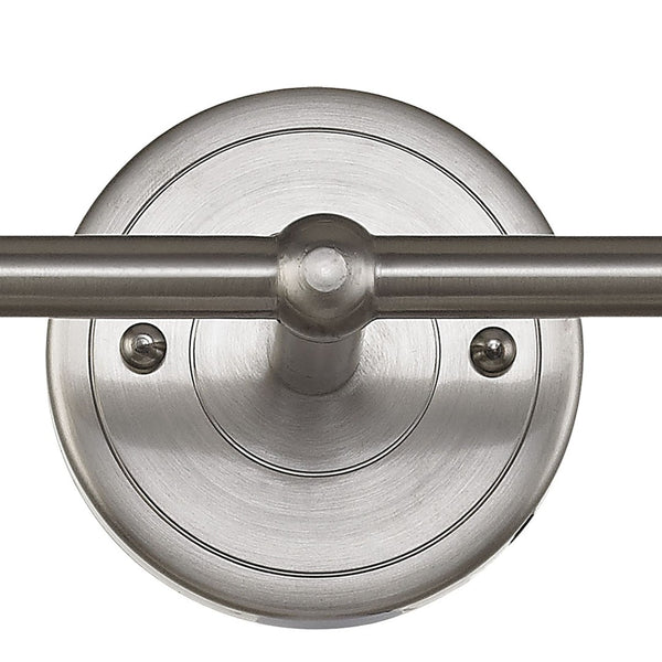 Atlas English Pub 2-Light Vanity Light Fixture – Vintage Industrial Charm for Bathrooms or Powder Rooms Satin Nickel WL11295-NK1