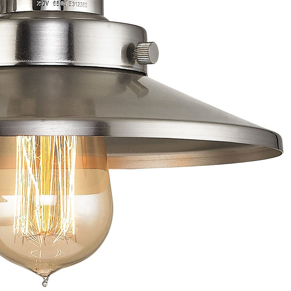 Atlas English Pub 2-Light Vanity Light Fixture – Vintage Industrial Charm for Bathrooms or Powder Rooms Satin Nickel WL11295-NK1