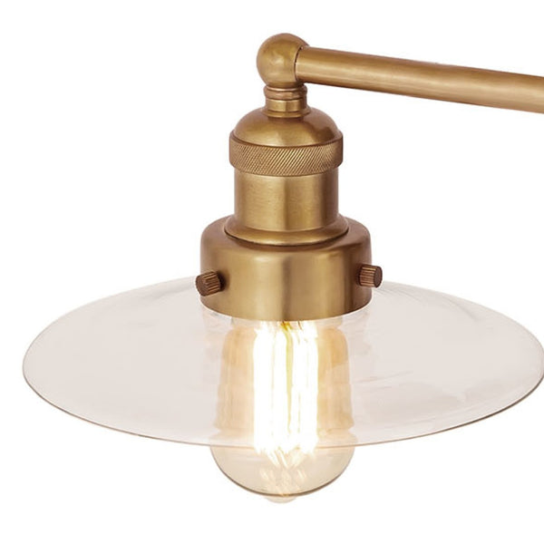 Atlas English Pub 28'' Wide 3-Light Vanity Light Fixture - Vintage Satin Brass with Industrial Charm WL11296-BS