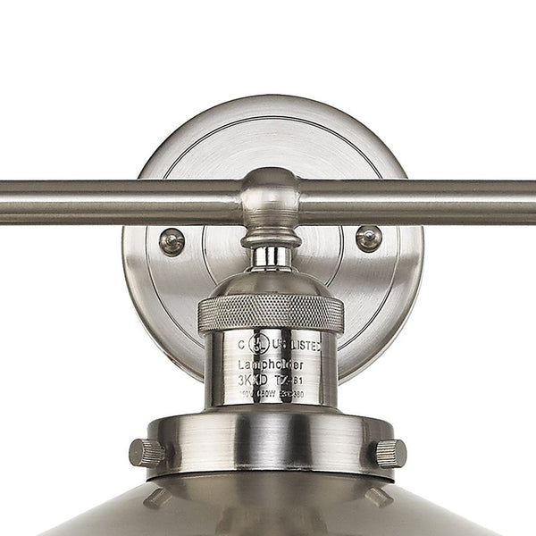 Atlas English Pub 28'' Wide 3-Light Vanity Light - Vintage Industrial Charm for Bathrooms & Hallways WL11296-NK1