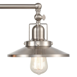 Atlas English Pub 28'' Wide Vintage 3-Light Vanity Fixture - Durable Satin Nickel for Timeless Charm WL11296-NK2