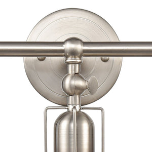 Atlas English Pub 28'' Wide Vintage 3-Light Vanity Fixture - Durable Satin Nickel for Timeless Charm WL11296-NK2