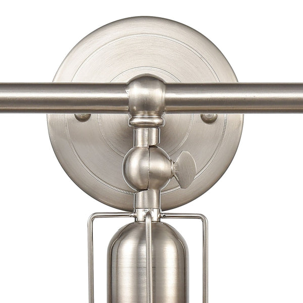 Atlas English Pub 28'' Wide Vintage 3-Light Vanity Fixture - Durable Satin Nickel for Timeless Charm WL11296-NK2