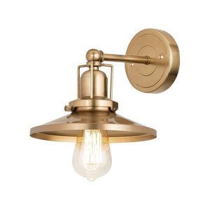Atlas English Pub 2-Light Vanity Light Fixture – Vintage Industrial Charm for Bathrooms or Powder Rooms Satin Brass WL11297-BS