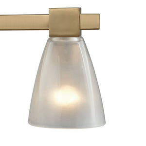 Atlas Ensley 2-Light Vanity Light Fixture – Modern Geometric Design for Elegant Bathroom Illumination Satin Brass 28'' WL11300-BS