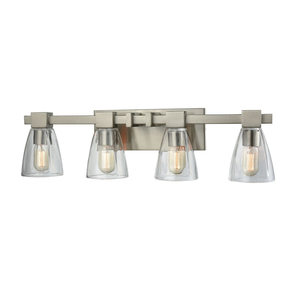 Atlas Ensley 2-Light Vanity Light Fixture – Modern Geometric Design for Elegant Bathroom Illumination Satin Brass 20'' WL11299-BS