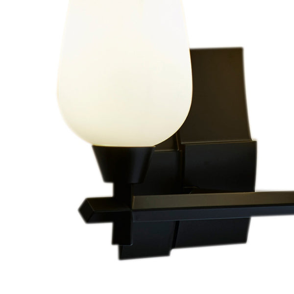 Atlas Fleur 2-Light Vanity Light Fixture - Sculptural Design with Organic Glass Shades for Modern Spaces Matte Black 14.75'' WL11303-BK