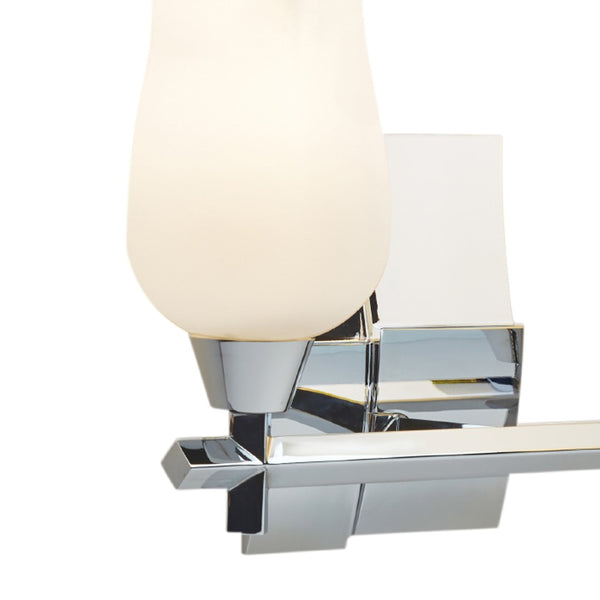 Atlas Fleur 2-Light Vanity Light Fixture - Sculptural Design with Organic Glass Shades for Modern Spaces Chrome 14.75'' WL11303-CH
