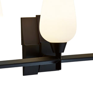 Atlas Fleur 2-Light Vanity Light Fixture - Sculptural Design with Organic Glass Shades for Modern Spaces Matte Black 25.25'' WL11304-BK