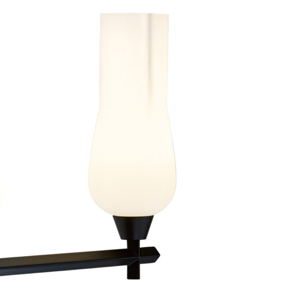 Atlas Fleur 2-Light Vanity Light Fixture - Sculptural Design with Organic Glass Shades for Modern Spaces Matte Black 25.25'' WL11304-BK