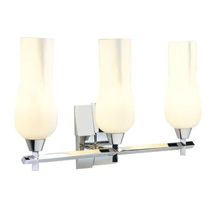 Atlas Fleur 2-Light Vanity Light Fixture - Sculptural Design with Organic Glass Shades for Modern Spaces Chrome 25.25'' WL11304-CH