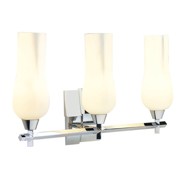 Atlas Fleur 2-Light Vanity Light Fixture - Sculptural Design with Organic Glass Shades for Modern Spaces Chrome 25.25'' WL11304-CH