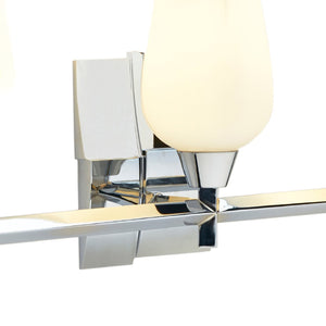 Atlas Fleur 2-Light Vanity Light Fixture - Sculptural Design with Organic Glass Shades for Modern Spaces Chrome 25.25'' WL11304-CH
