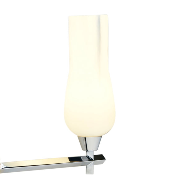 Atlas Fleur 2-Light Vanity Light Fixture - Sculptural Design with Organic Glass Shades for Modern Spaces Chrome 25.25'' WL11304-CH