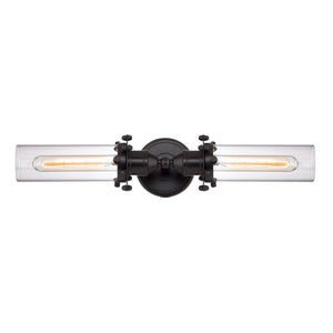 Atlas Fulton 20'' Wide 2-Light Vanity Fixture - Industrial-Style with Modern Design for Any Bathroom Decor Oil Rubbed Bronze WL11306-BZ