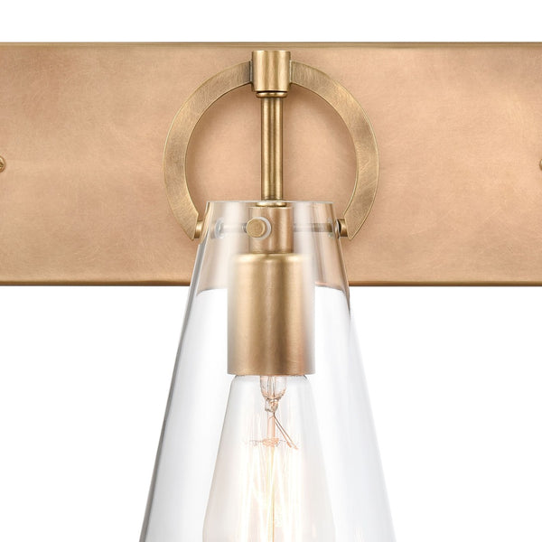 Atlas Gabby 23'' Wide 3-Light Vanity Light - Modern Brass Fixture for Elegant Bathroom Illumination WL11307-BS