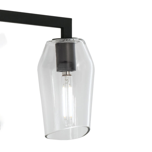 Atlas Gaia 2-Light Vanity Light Fixture - Modern Angular Design for Stylish Bathroom Illumination Acid Dipped Black 19'' WL11309-BK