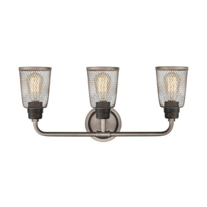 Atlas Glencoe 23'' Wide 3-Light Vanity Light - Urban Industrial Style with Weathered Zinc & Bronze Accents WL11311-GY