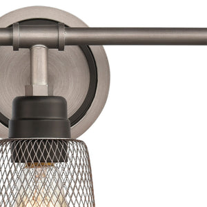 Atlas Glencoe 23'' Wide 3-Light Vanity Light - Urban Industrial Style with Weathered Zinc & Bronze Accents WL11311-GY