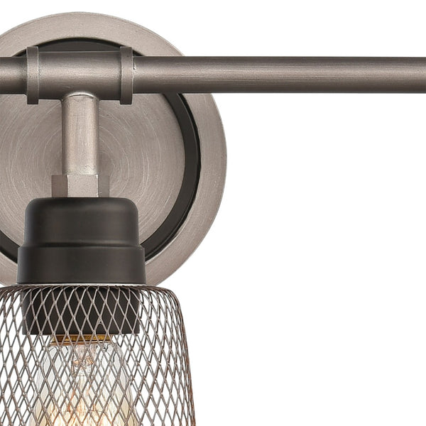 Atlas Glencoe 23'' Wide 3-Light Vanity Light - Urban Industrial Style with Weathered Zinc & Bronze Accents WL11311-GY