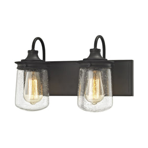 Atlas Hamel 10" High 1-Light Wall Sconce - Mission-Inspired Design with Tapered Seeded Glass Shade Oil Rubbed Bronze 15'' WL11313-BZ