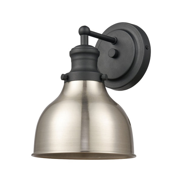 Atlas Haralson 10'' High 1-Light Sconce in Charcoal - Elegant Metal Shade for Timeless Interior Lighting WL11316-BK1