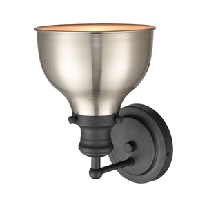 Atlas Haralson 10'' High 1-Light Sconce in Charcoal - Elegant Metal Shade for Timeless Interior Lighting WL11316-BK1