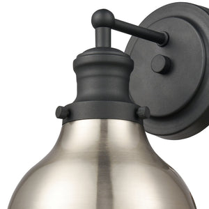 Atlas Haralson 10'' High 1-Light Sconce in Charcoal - Elegant Metal Shade for Timeless Interior Lighting WL11316-BK1