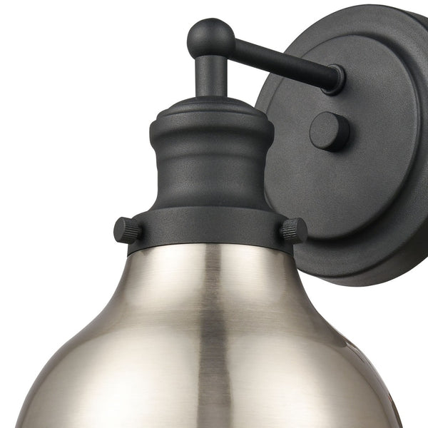 Atlas Haralson 10'' High 1-Light Sconce in Charcoal - Elegant Metal Shade for Timeless Interior Lighting WL11316-BK1