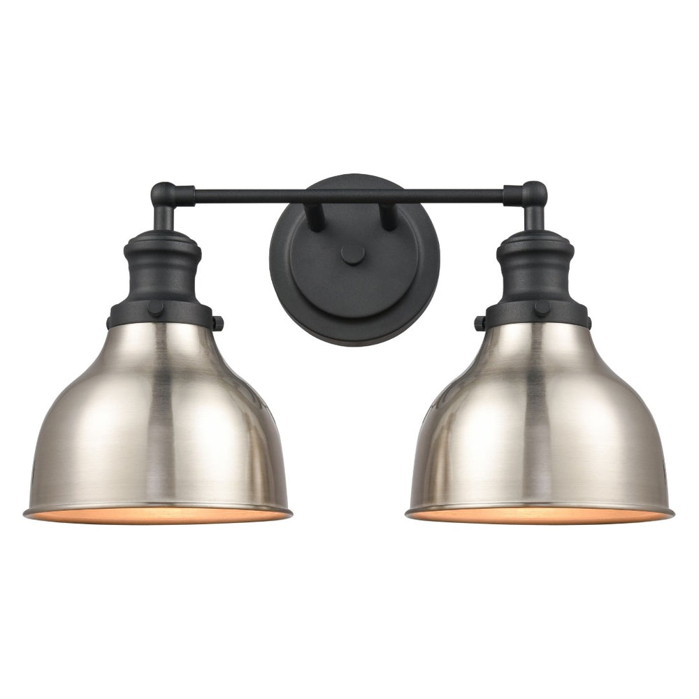 Atlas Haralson 17'' Wide 2-Light Vanity Light - Charcoal Finish for Elegant Bathroom & Powder Room Upgrade WL11317-BK1