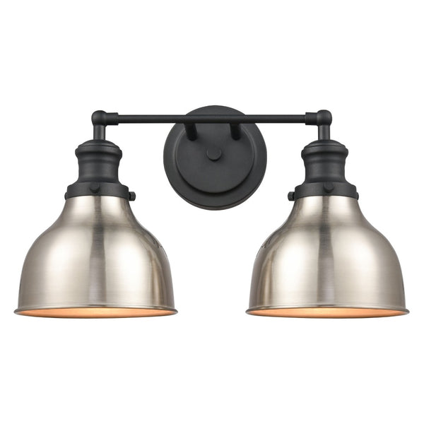 Atlas Haralson 17'' Wide 2-Light Vanity Light - Charcoal Finish for Elegant Bathroom & Powder Room Upgrade WL11317-BK1