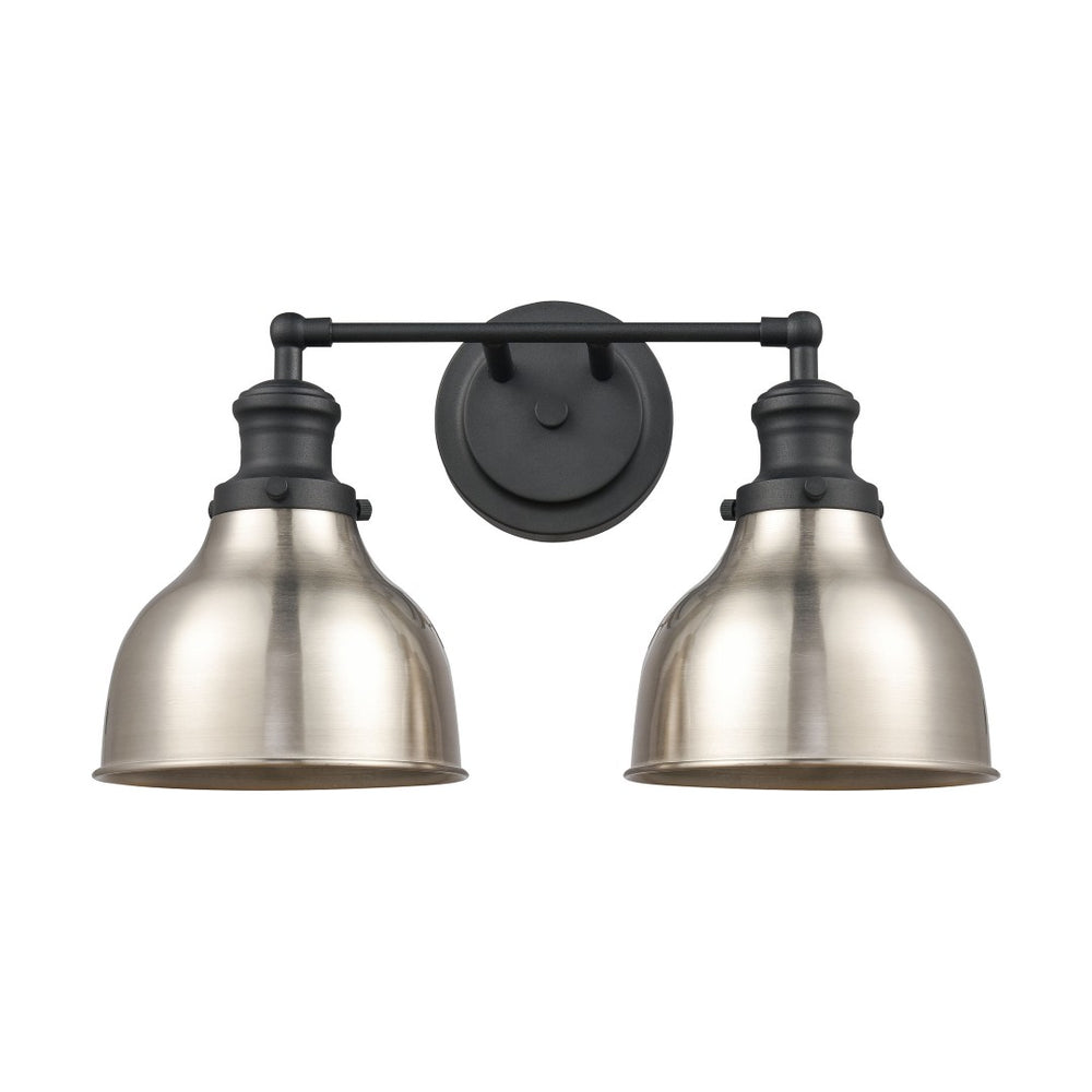 Atlas Haralson 17'' Wide 2-Light Vanity Light - Charcoal Finish for Elegant Bathroom & Powder Room Upgrade WL11317-BK1