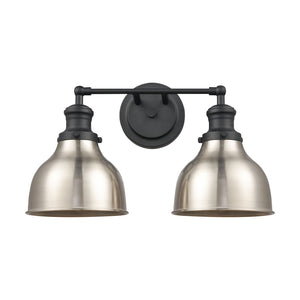 Atlas Haralson 17'' Wide 2-Light Vanity Light - Charcoal Finish for Elegant Bathroom & Powder Room Upgrade WL11317-BK1