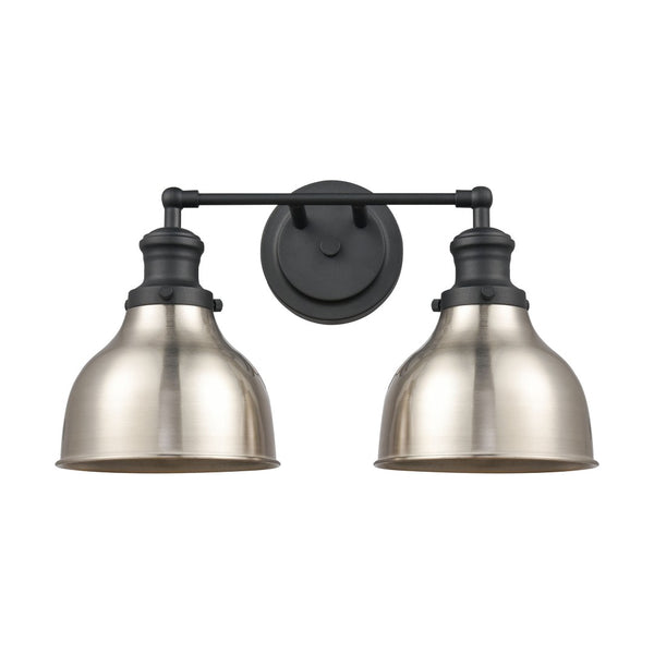 Atlas Haralson 17'' Wide 2-Light Vanity Light - Charcoal Finish for Elegant Bathroom & Powder Room Upgrade WL11317-BK1