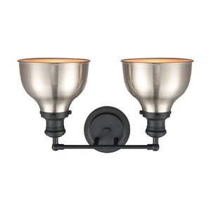 Atlas Haralson 17'' Wide 2-Light Vanity Light - Charcoal Finish for Elegant Bathroom & Powder Room Upgrade WL11317-BK1