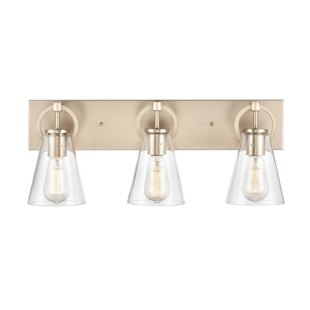 Atlas Harnell 2-Light Vanity Light Fixture - Elegant Glass Shades with Modern Charm for Bathrooms Champagne Gold 23'' WL11322-GD