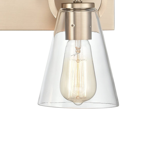 Atlas Harnell 2-Light Vanity Light Fixture - Elegant Glass Shades with Modern Charm for Bathrooms Champagne Gold 31.5'' WL11323-GD