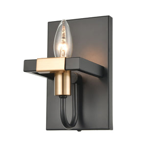 Atlas Heathrow 2-Light Vanity Light Fixture – Contemporary Design with Satin Brass Accents for Modern Spaces Matte Black 5'' WL11325-BK