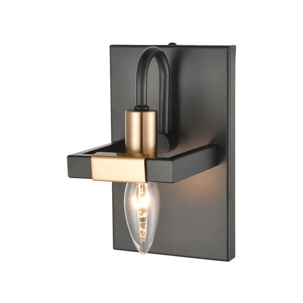 Atlas Heathrow 2-Light Vanity Light Fixture – Contemporary Design with Satin Brass Accents for Modern Spaces Matte Black 5'' WL11325-BK