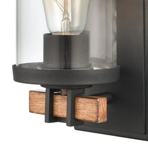 Atlas Holdfast 9'' High 1-Light Sconce – Modern Industrial Charcoal & Chrome Fixture for Stylish Spaces WL11329-BK2
