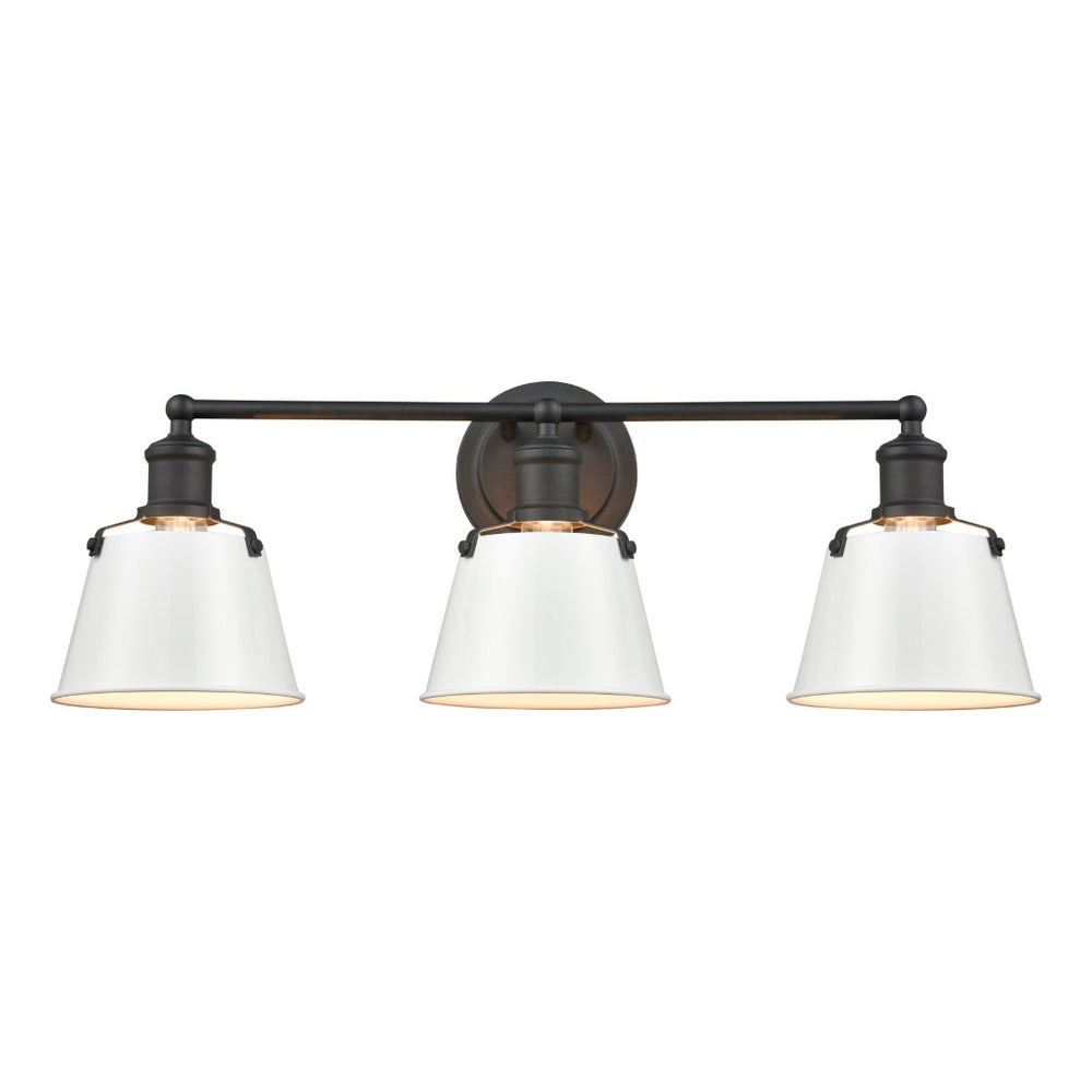 Atlas Holgate 3-Light Vanity Light Fixture - Charcoal Modern Farmhouse Style for Kitchens & Bathrooms WL11330-WH