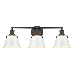 Atlas Holgate 3-Light Vanity Light Fixture - Charcoal Modern Farmhouse Style for Kitchens & Bathrooms WL11330-WH