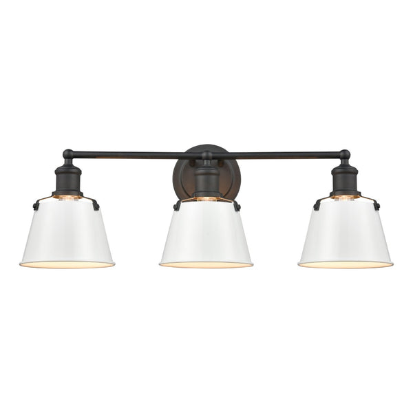 Atlas Holgate 3-Light Vanity Light Fixture - Charcoal Modern Farmhouse Style for Kitchens & Bathrooms WL11330-WH