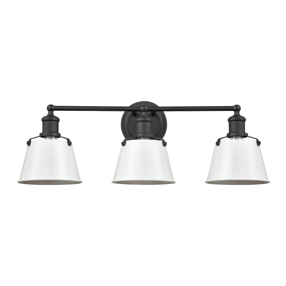 Atlas Holgate 3-Light Vanity Light Fixture - Charcoal Modern Farmhouse Style for Kitchens & Bathrooms WL11330-WH